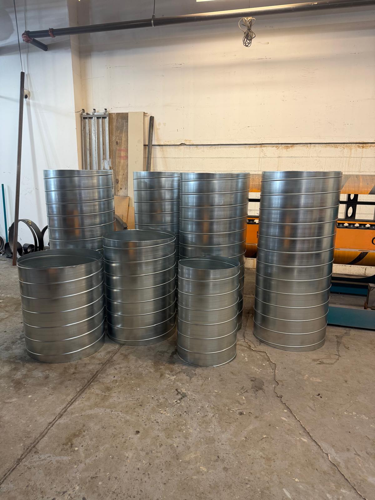 Completed spiral duct sections