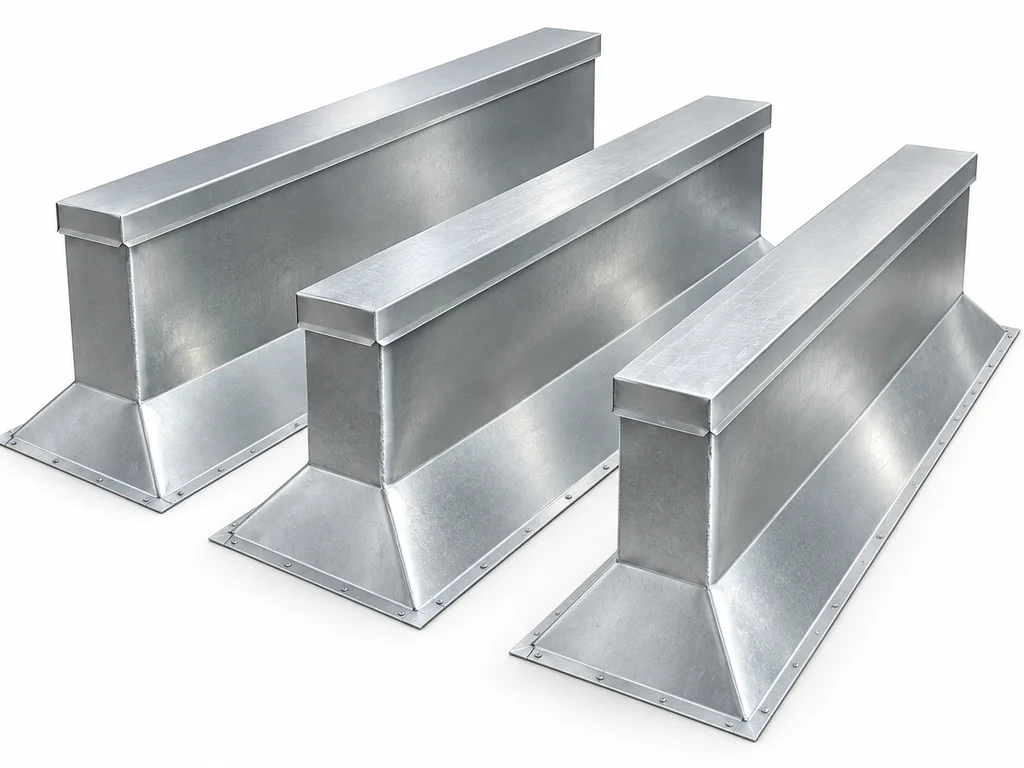 Galvanized roof equipment curbs